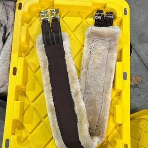 TEKE 52” Brown and Cream Fleece Horse Girth- double elastic